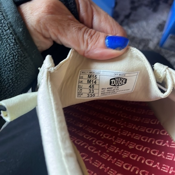 Men’s patriotic Hey Dudes size 15 - Picture 4 of 4